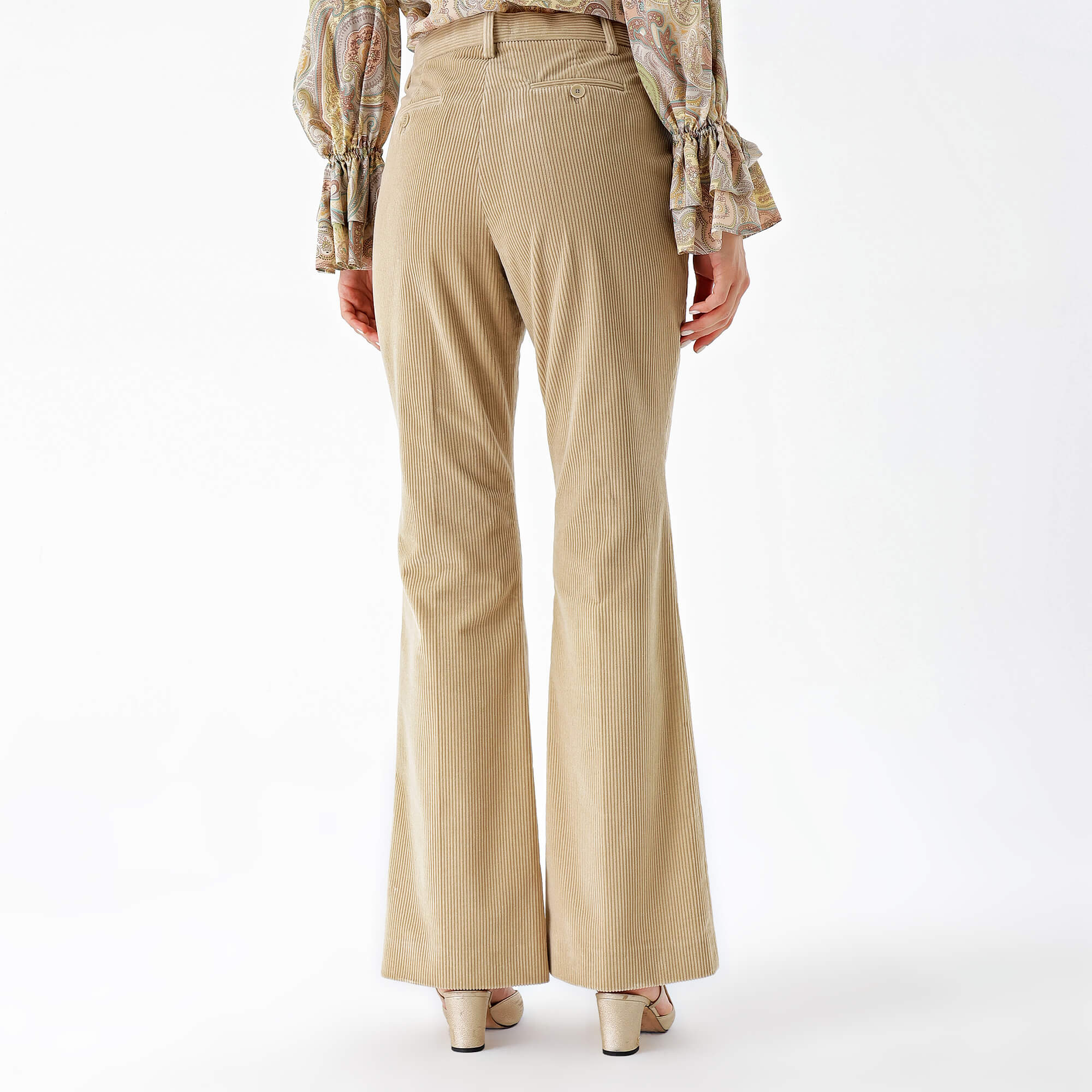 Etro-Beige Velvet Pants